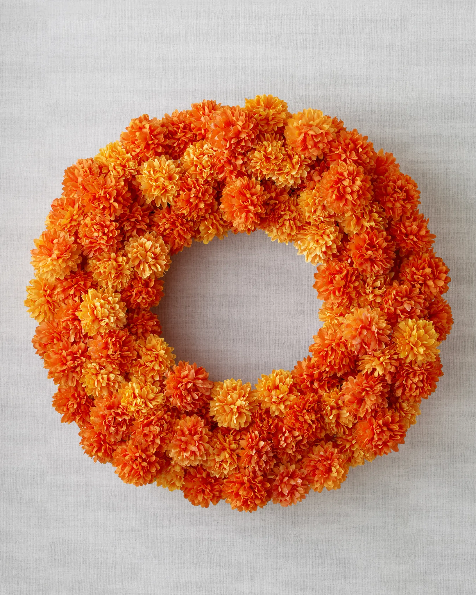Outdoor Marigold Meadow Wreath